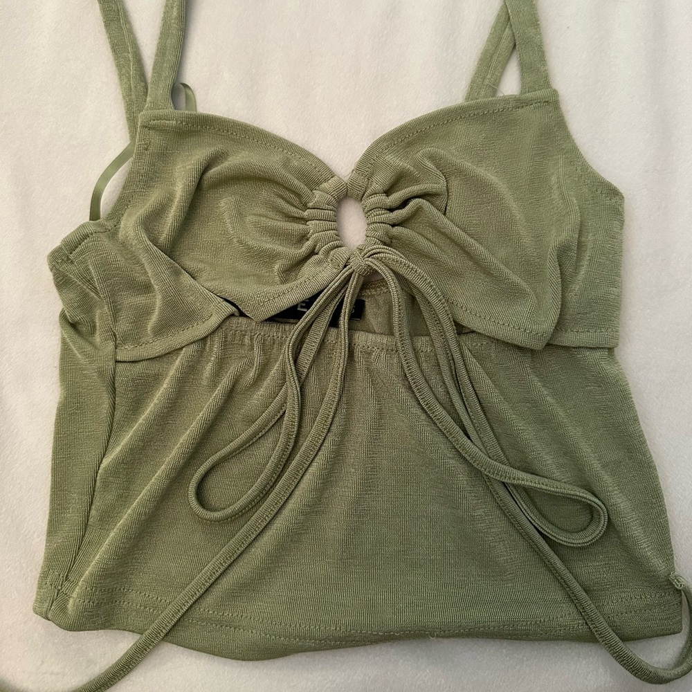 Motel green going out top- never worn